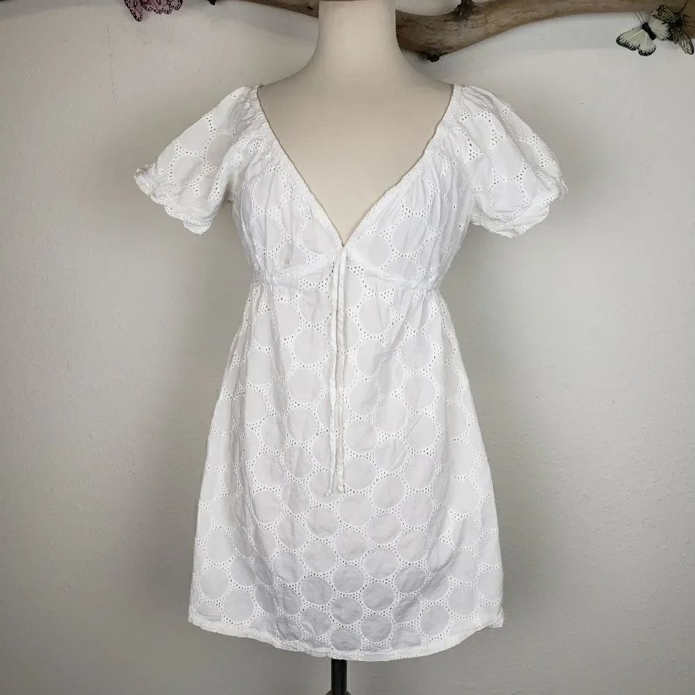 La Blanca white eyelet coverup dress